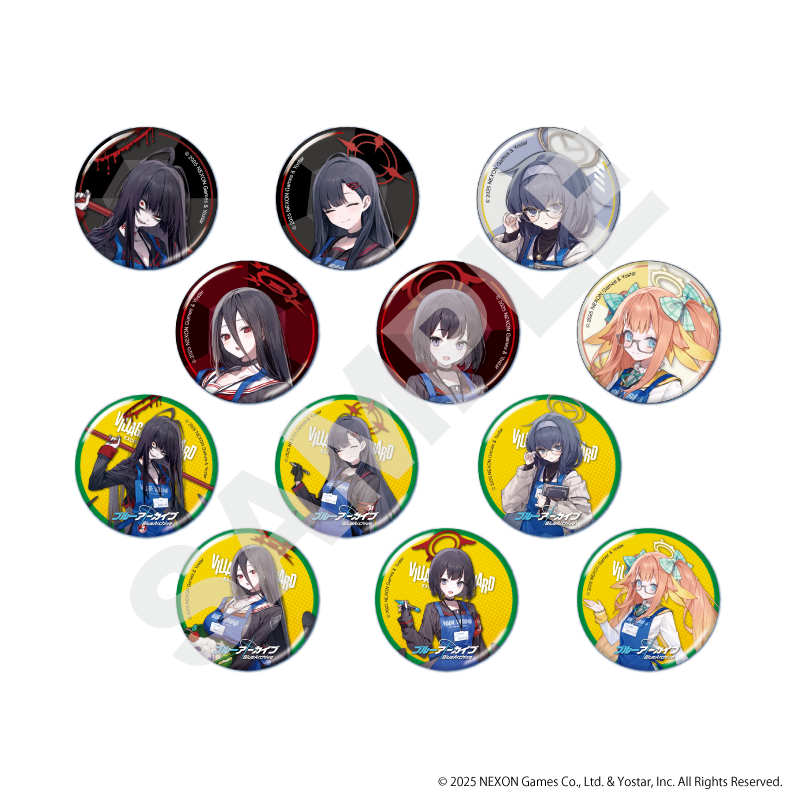ブルーアーカイブ　ヴィレッジヴァンガード　アクリルバッジ　空崎ヒナ　セット ブルーアーカイブ×ヴィレッジヴァンガード限定アクリルバッジ 空