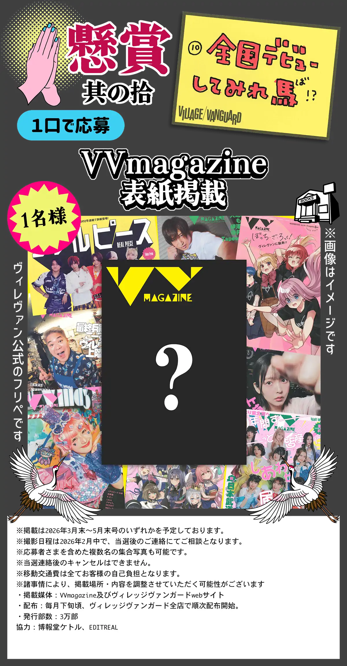 懸賞其の拾 全国デビューしてみれ馬！？ VVmagazine表紙掲載