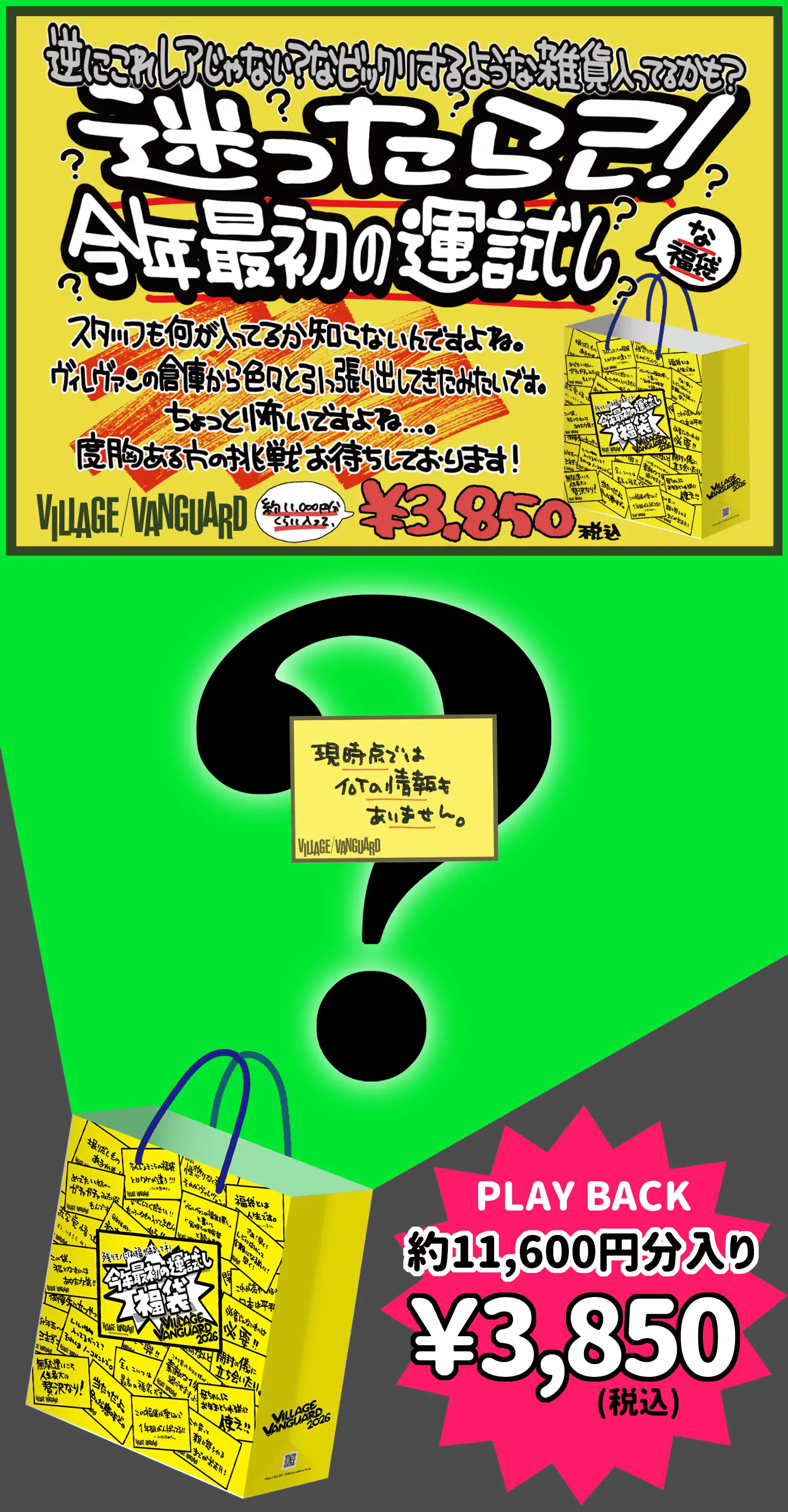 PLAY BACK 迷ったらコレ！今年最初の運試しな福袋